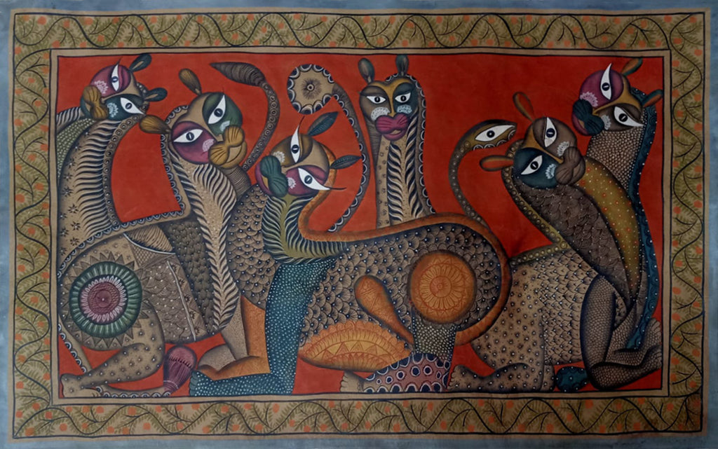 Buy Streak of Tigers in Kalighat by Sonali Chitrakar