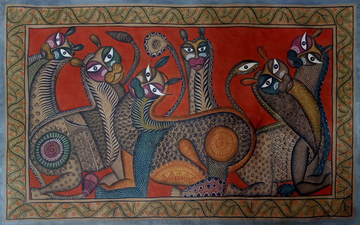 Streak of Tigers in Kalighat by Sonali Chitrakar Thumbnail