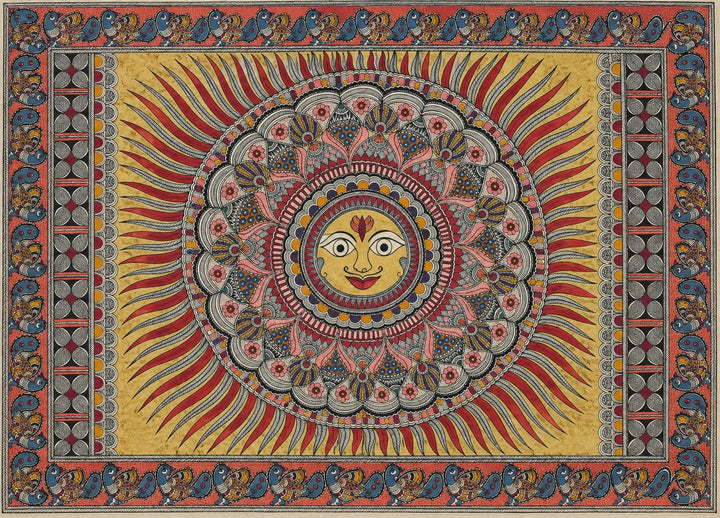 Surya in Madhubani painting by Kusum Das Thumbnail