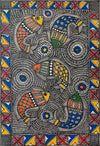 Buy Swirling Fishes in Madhubani by Ambika Devi