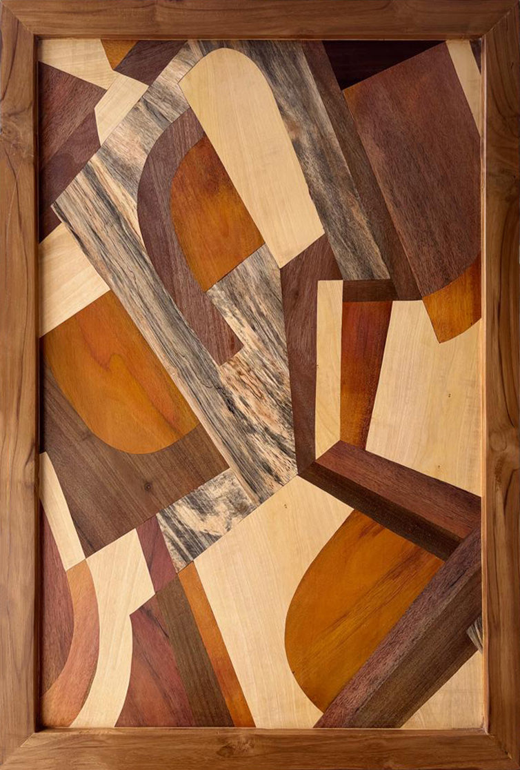 Buy Synergy in Grain in Wood Inlay by Mohan Kumar