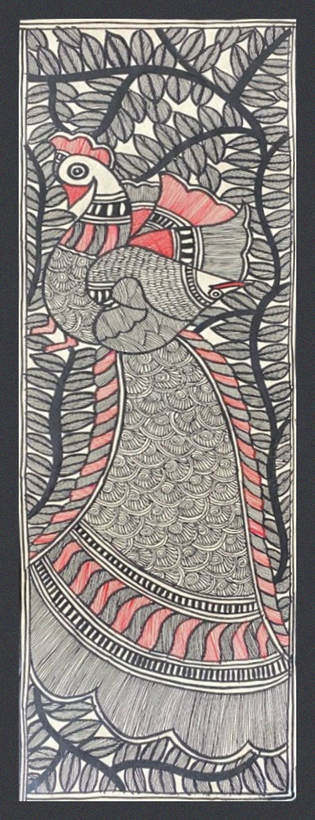 THE PEACOCK, MADHUBANI PAINTING BY PRATIMA BHARTI Thumbnail