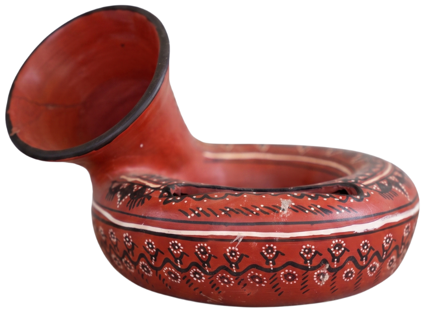 Terracotta Sound Amplifier in Khavda Pottery by Abdul Kumbhar Thumbnail