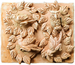 Buy The Abode of Flight: Nesting Birds amidst Trees in Terracotta by Dolon Kundu