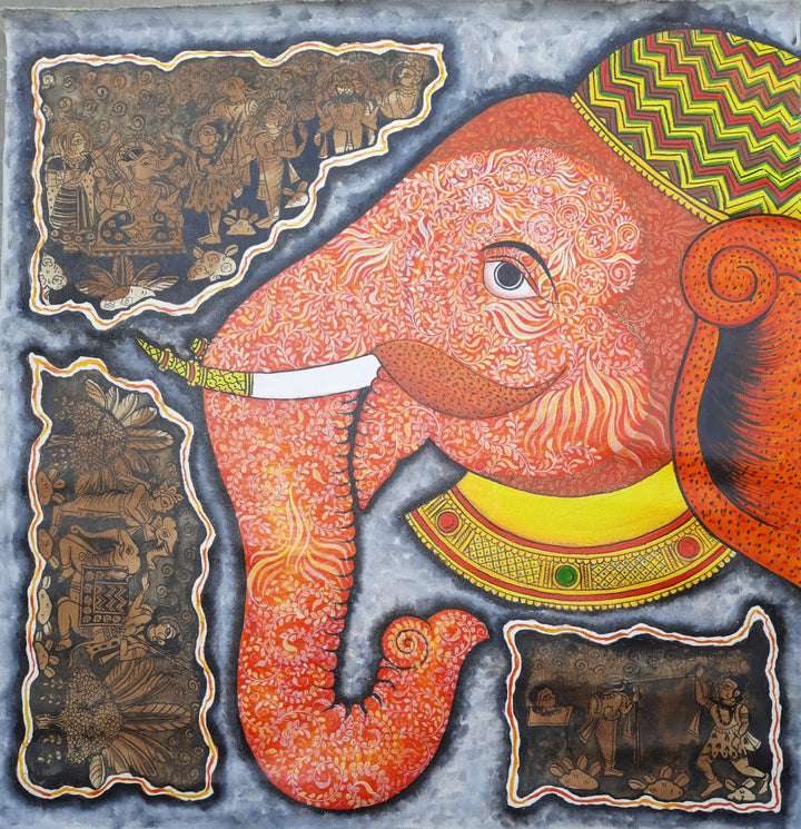 The Birth of Ganesha in Phad by Abhishek Joshi Thumbnail