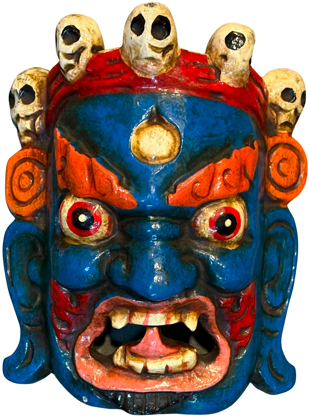 The Blue Five-Skull Mahakala in Himalayan Buddhist Tradition Mask by Kandoika Thumbnail
