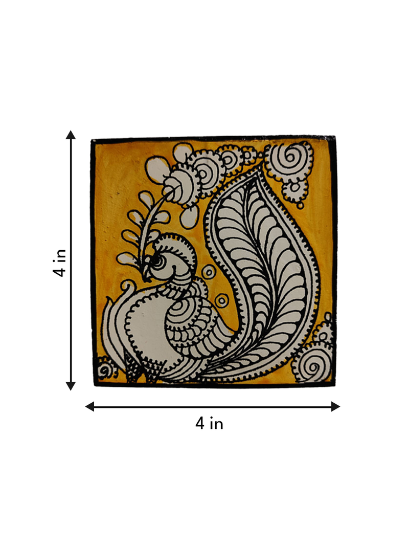Buy The Celestial Grace: Peacock Tholu Coaster by Sindhe Siva