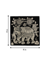 Buy The Classic Monochrome: Elephant Tholu Coaster by Sindhe Siva
