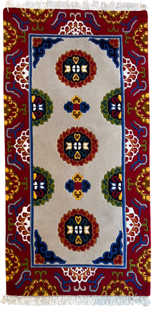 The Colours of Himalayan Harmony in Traditional Tibetan techniques art by Tibetan Carpet Thumbnail