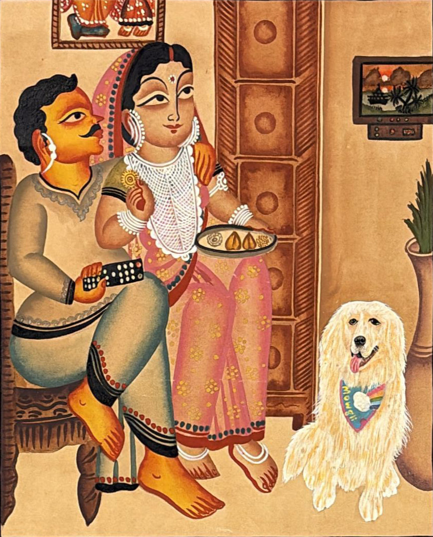 The Contemporary Family Life in Kalighat by Bapi Chitrakar Thumbnail