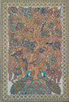 Buy The Dance of Nature: Tree of life with Peacocks and Parrots in Kalamkari by Harinath N