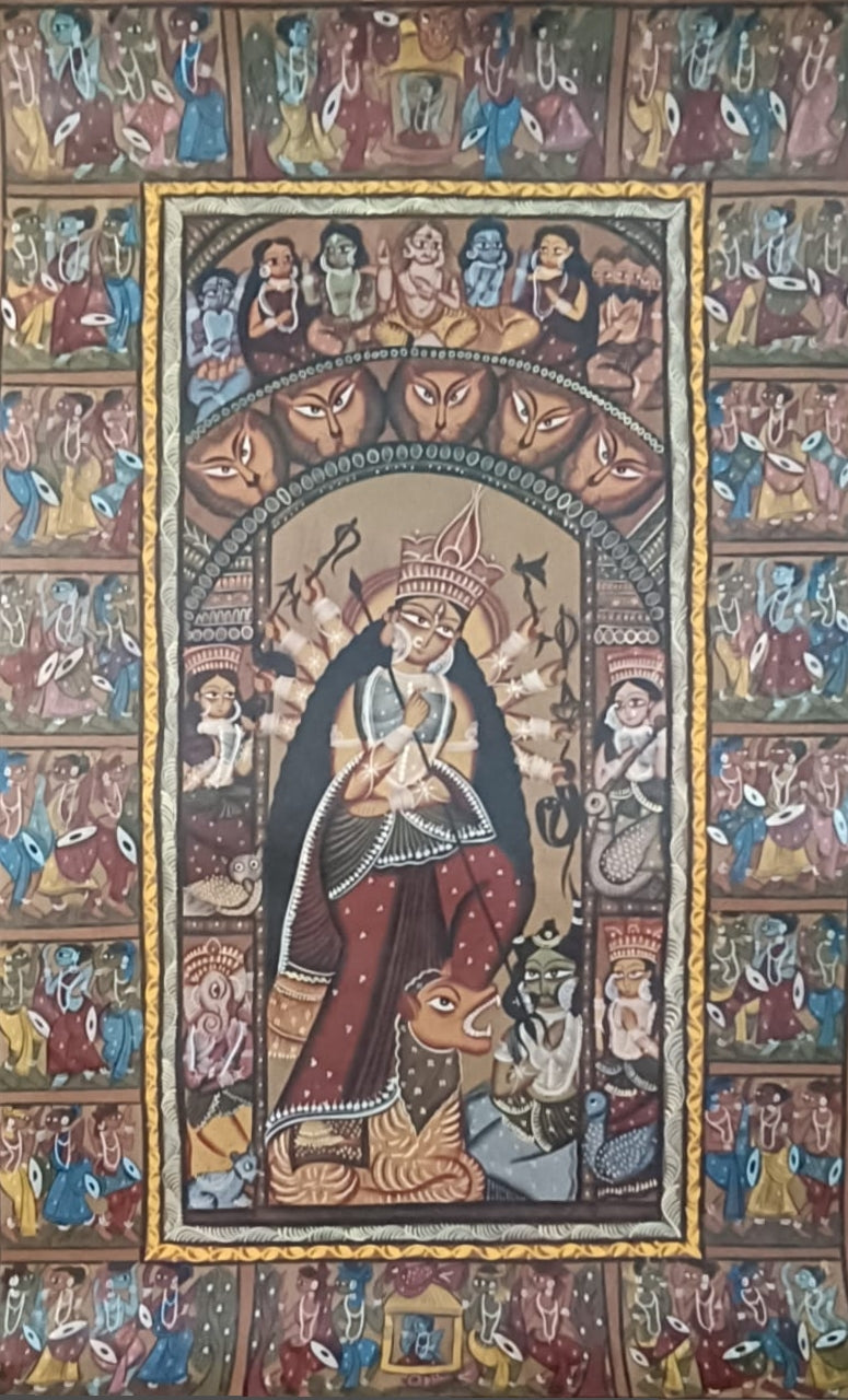 By The Display of Shakti: Durga Puja in Kalighat and Pattachitra Art by Sonali Chitrakar
