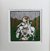 Buy The Divine Cowherd: Lord Krishna with Sacred Cow in Phad Painting by Kalyan Joshi