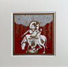 Buy The Divine Flautist: Lord Krishna and the Sacred Cow in Phad Painting by Kalyan Joshi