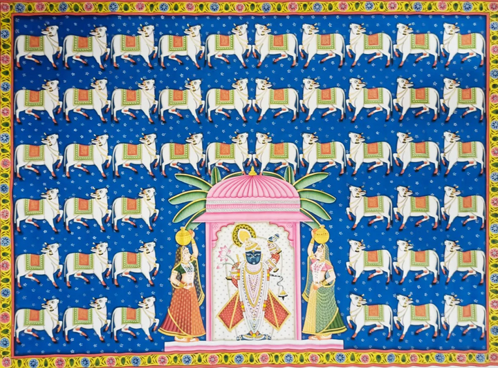 The Divine Transformation of Lord Krishna: Shrinath Ji in Pichwai by Sushil Soni Thumbnail