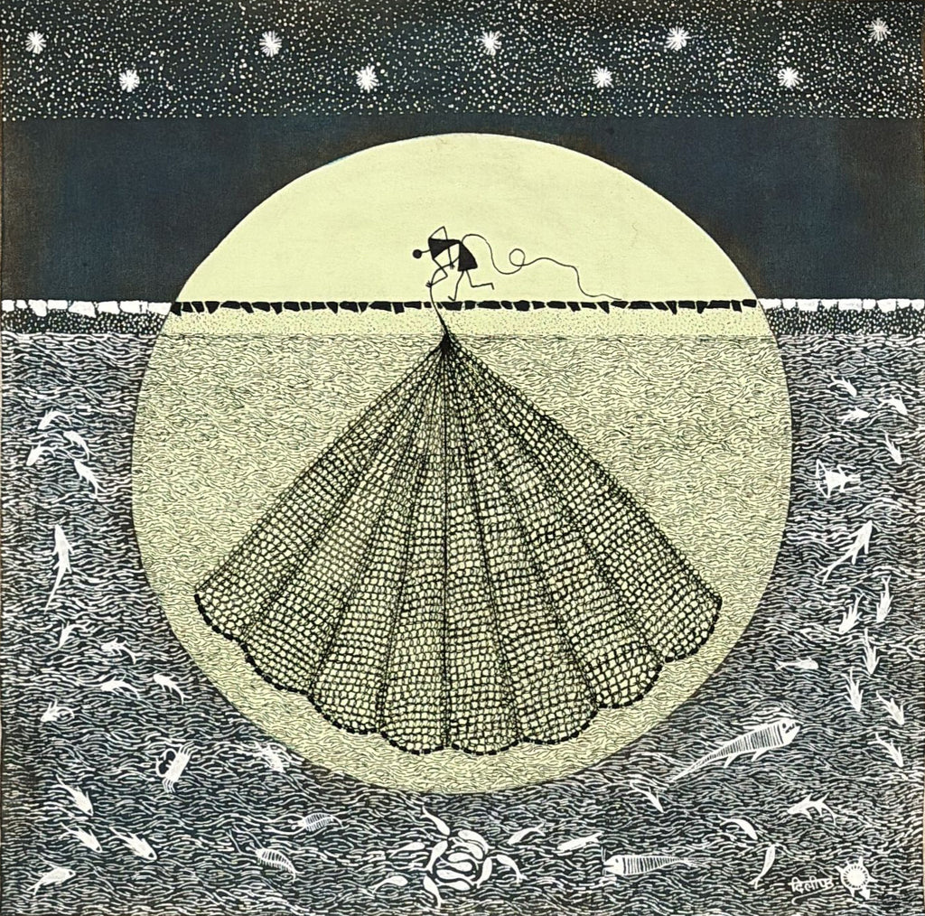 The Fisherman's Trap: Fishing in Warli by Dilip Rama Bahotha Thumbnail