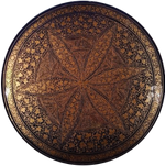 Buy The Floral Bliss: Leaves and Vines Wall Plate in Kashmiri paper mache by Riyaz Khan