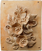 Buy The Floral Embrace in Terracotta by Dolon Kundu