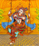 Buy The Girl on the Swing in Kerala Mural by Adarsh