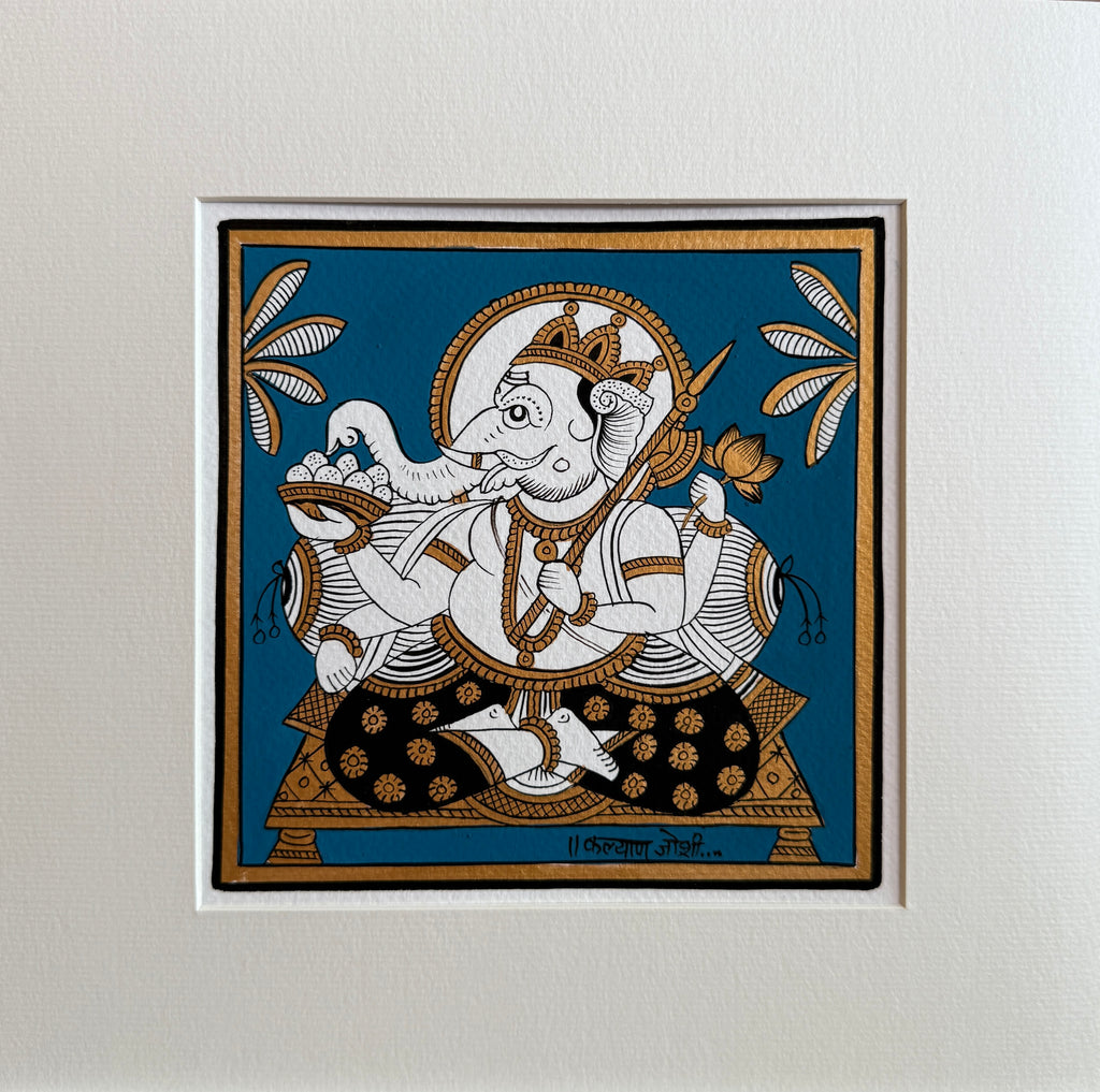 buy The God of Beginnings: Lord Ganesh in Phad Painting by Kalyan Joshi