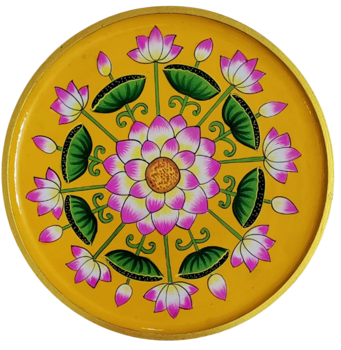 The Lotus Floret in Pichwai Plates by Dinesh Soni Thumbnail