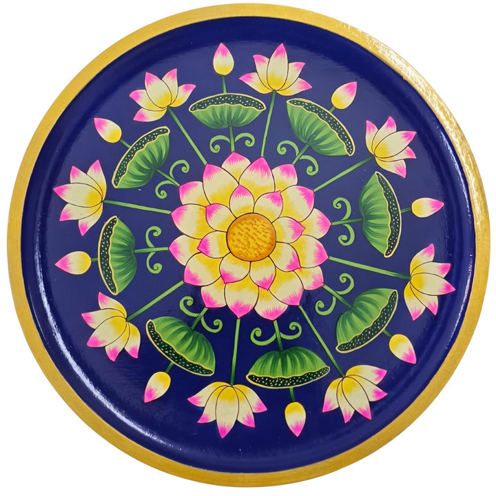 The Lotus Manadala in Pichwai Plates by Dinesh Soni Thumbnail