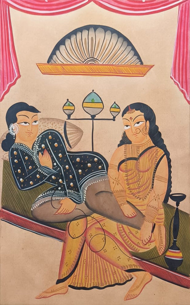 The Lover's Dialogue In Kalighat by Sonali Chitrakar Thumbnail