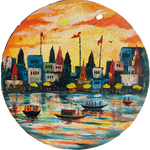 Buy The Majestic Land of Devotion: Banaras Ghat in Acrylic by Ashish Kumar Mishra