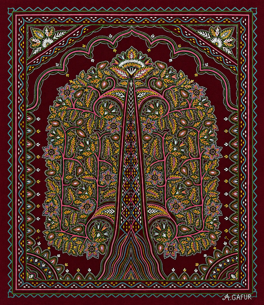 Buy The Majestic Tree of Life in Rogan by Sumar Khatri