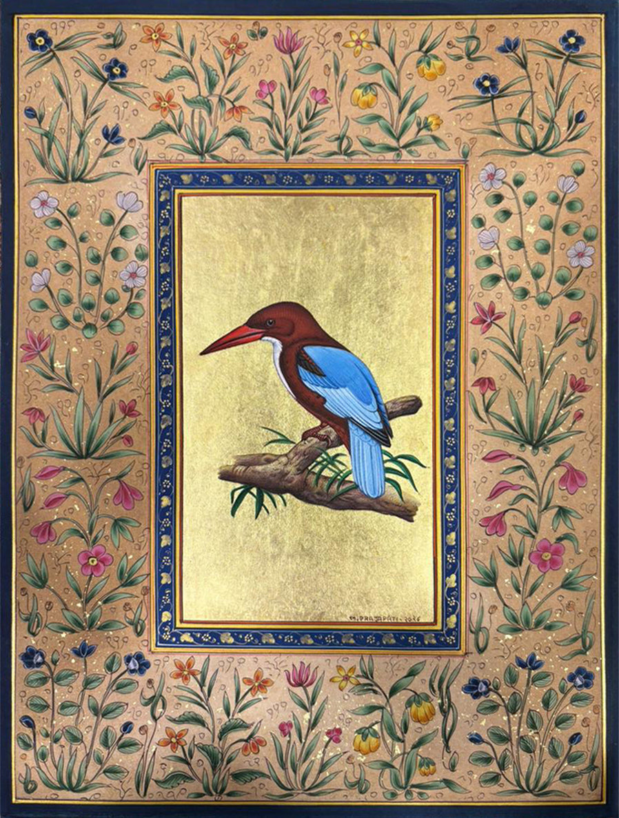 The Moment Before Descent in Mughal Miniature by Mohan Prajapati Thumbnail