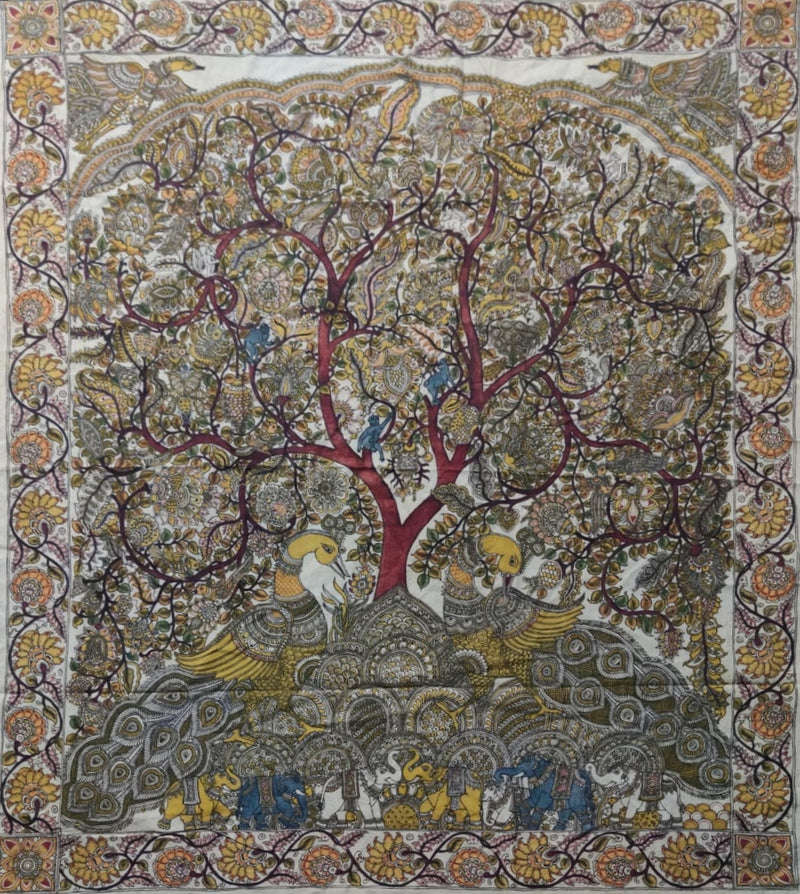 Buy The Natural Bounty: Tree of Life with Flora and Fauna in Kalamkari by Harinath N. 