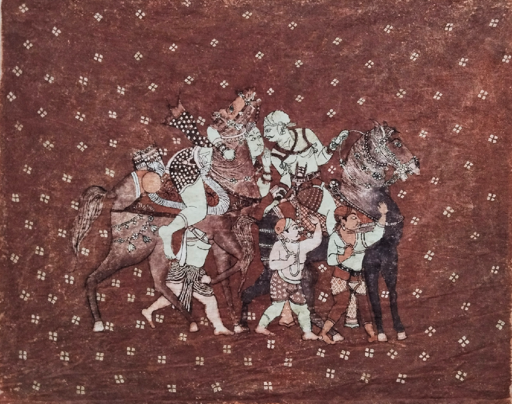 The Nayaka War Procession in Kalamkari by Sridevi Ponnambalam Thumbnail