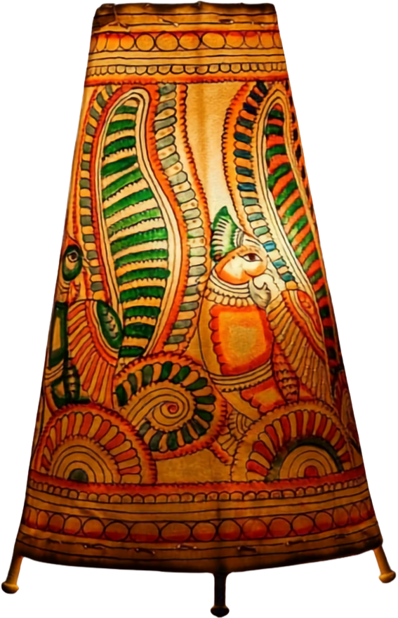 The Ornated Peacock Lampshade in Tholu Bommalata by Sindhe Sriramulu Thumbnail