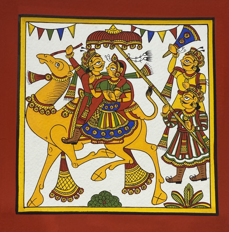 Buy The Royal Procession: Phad Painting by Kalyan Joshi