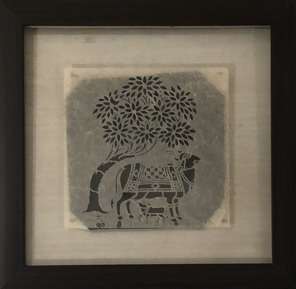 Buy The Sacred Cow Kamdhenu with Calf in Sanjhi by Ashutosh Verma