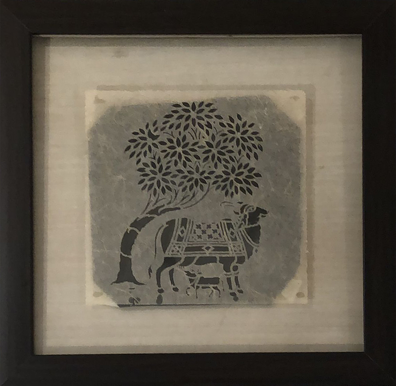 Buy The Sacred Cow Kamdhenu with Calf in Sanjhi by Ashutosh Verma