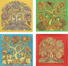Buy The Sacred Grove: Nurturing Blessings: Kalamkari Painting by Harinath.N