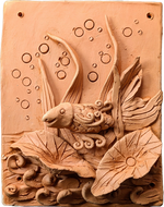 Buy The Underwater Dreamscape: Fish in Terracotta by Dolon Kundu