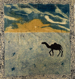 Buy The Walk in Rann of Kutch: The Camel Ride in Ajrakh art by Mubassirah Khalid Khatri
