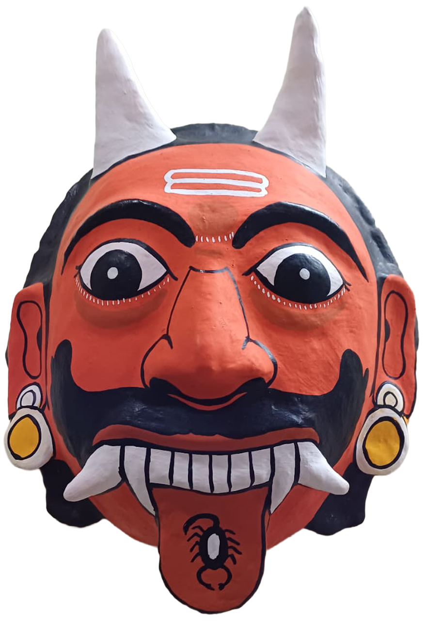 The fiery trickster in Cheriyal mask by Sai Kiran Thumbnail