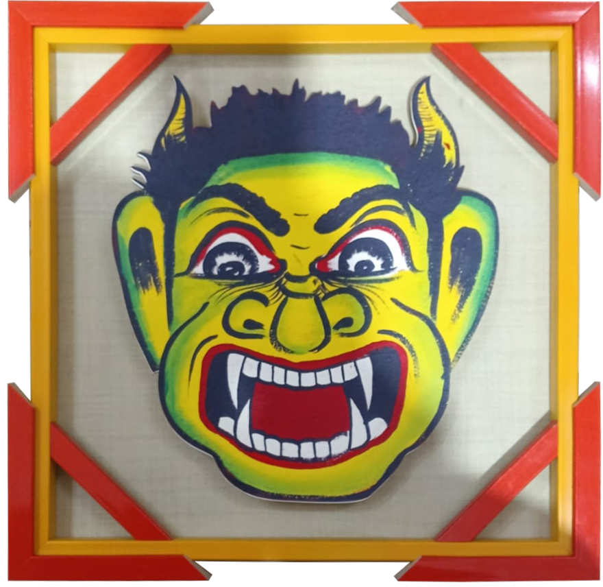 The gentle Giant in Cheriyal Mask Print Thumbnail