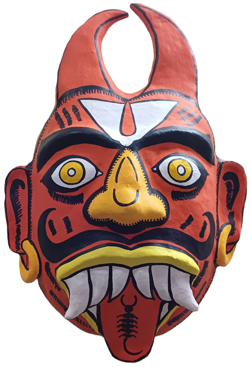 The watchful guardian in Cheriyal mask by Sai Kiran Thumbnail