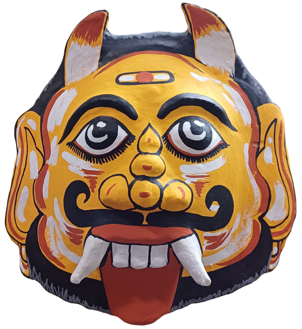 The watchful trickster in Cheriyal mask by Sai Kiran Thumbnail