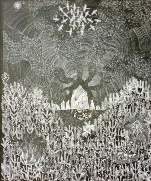 Tiger God in Warli by Krushna Sadashiv Bhusare Thumbnail