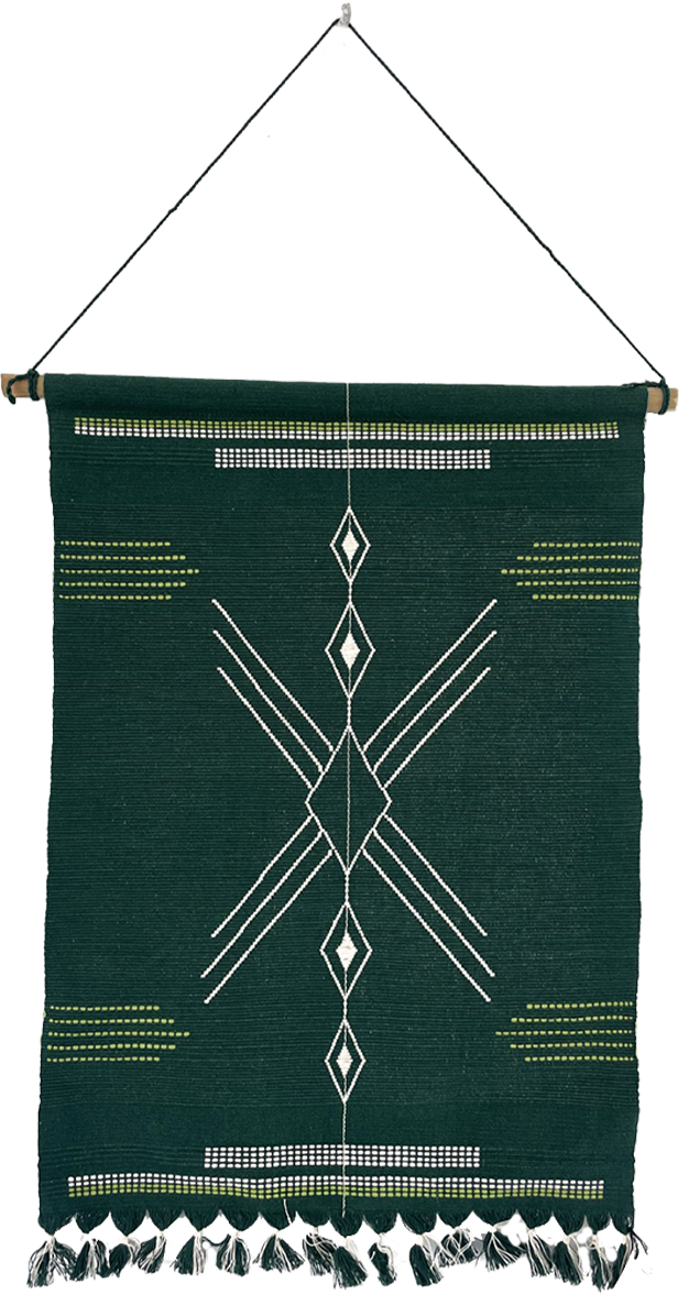 Buy Tradition Meets Modernity: Loom Woven Naga Geometric Wall Hanging by Antaran