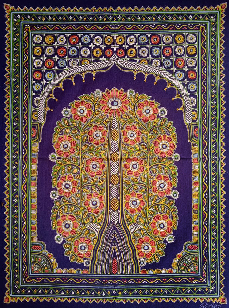Buy  Tree Painting in Rogan by Rizwan