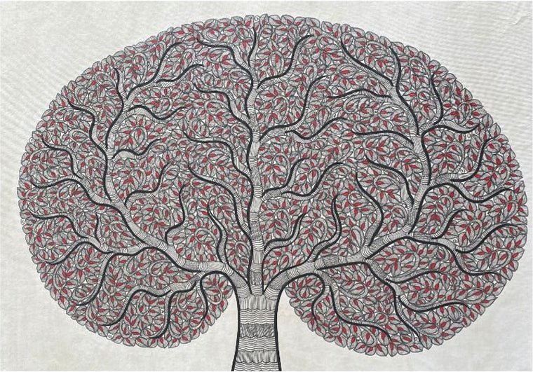 Tree of Life, MADHUBANI PAINTING BY PRATIMA BHARTI Thumbnail