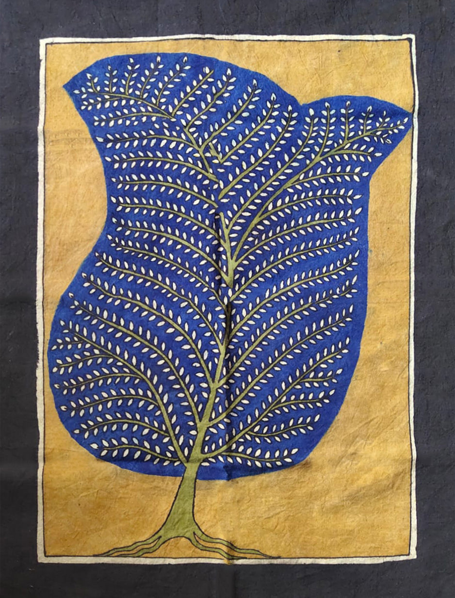 Order Tree of Life in Blue: Mata Ni Pachedi Painting by Chandrakant Bhulabhai