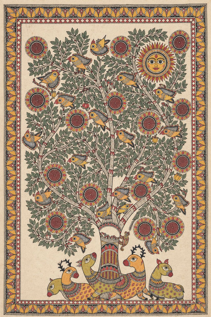Tree of Life in Madhubani by Kusum Das Thumbnail
