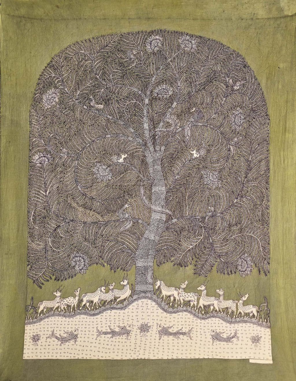 Tree of life in Mata ni Pachedi by Vasant Manubhai Chitara Thumbnail
